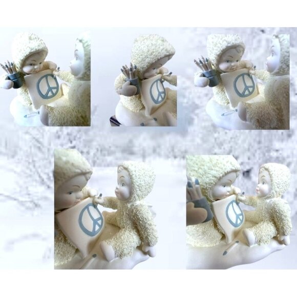 Department 56 Peace Talks Snowbaby Figurine 2018 Enesco Christmas Retired Winter - Picture 4 of 12